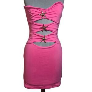 Pink Sleeveless Bodycon Mini Dress Size Large